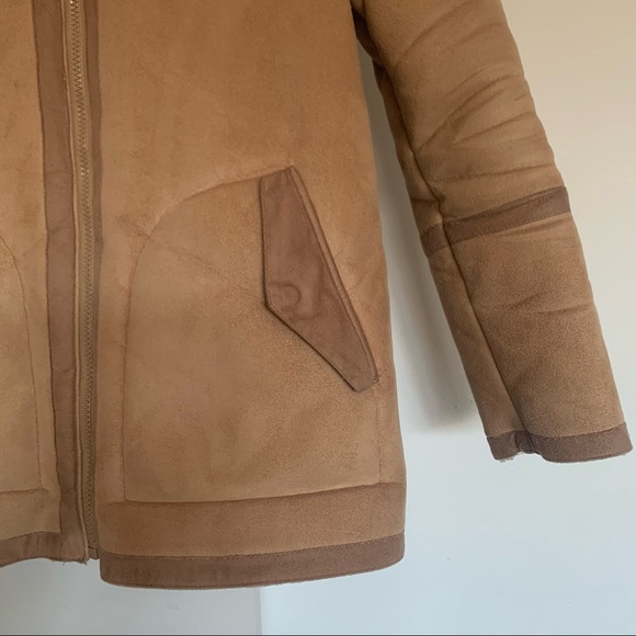 Suede shearling jacket Size US Medium - Picture 3 of 6